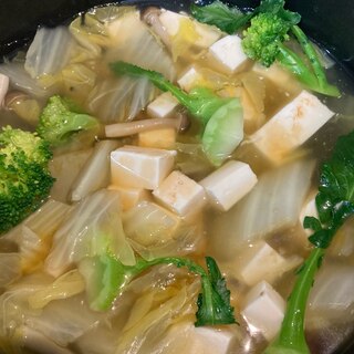 白菜とブロッコリーのとろとろスープ